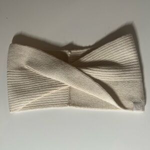 Lululemon Twist Knit Ear Warmer Headband 🤍 Merino Wool in Heathered White Opal